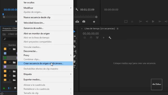 Dar clic en 'Aceptar'. Premiere Pro sincronizará automáticamente el audio y vídeo.