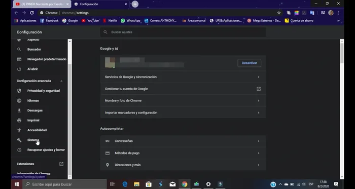 Desactiva esta opción.