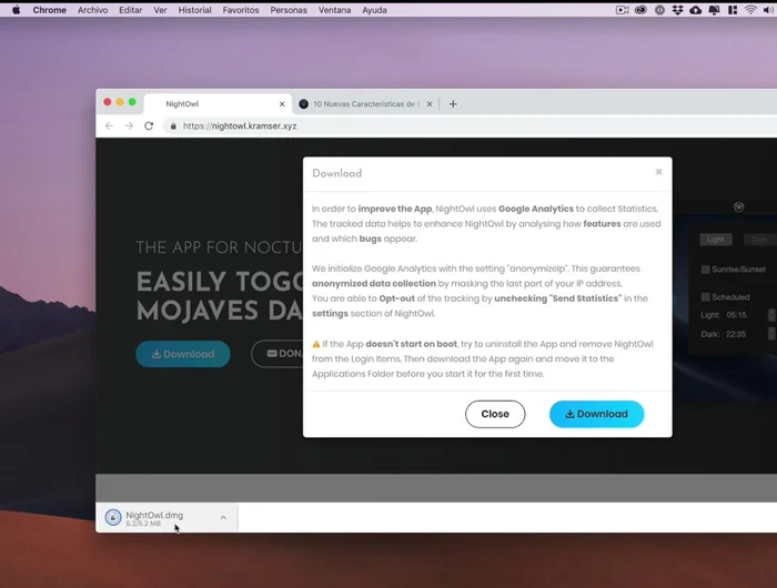Instalar la aplicación arrastrándola a la carpeta de Aplicaciones.