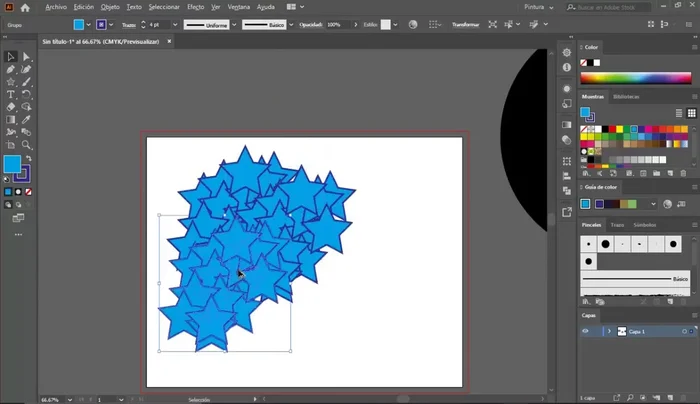 Agrupar todos los elementos de textura (Ctrl+G).