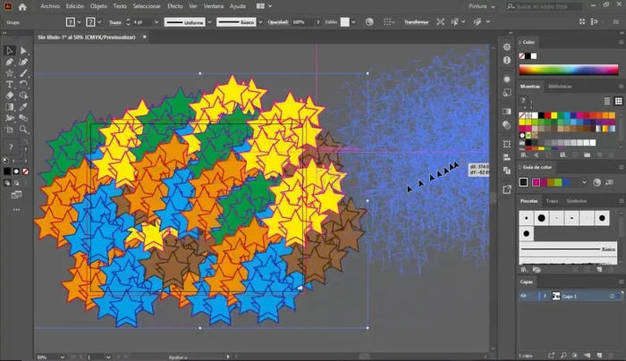 Arrastrar el grupo de texturas a la paleta de muestras.