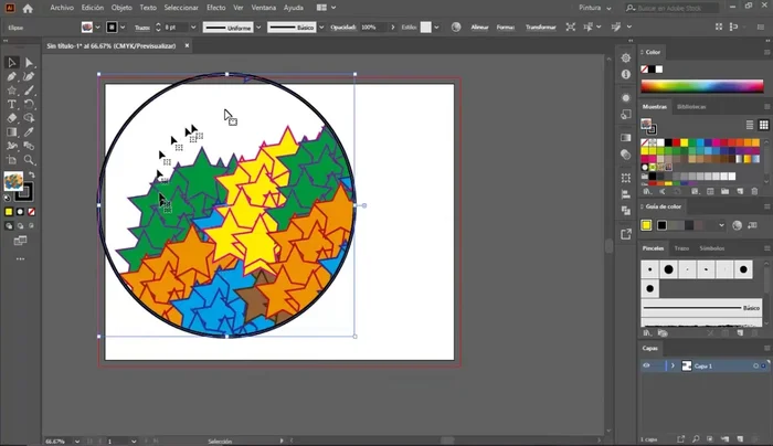 Seleccionar ambos (textura y figura).