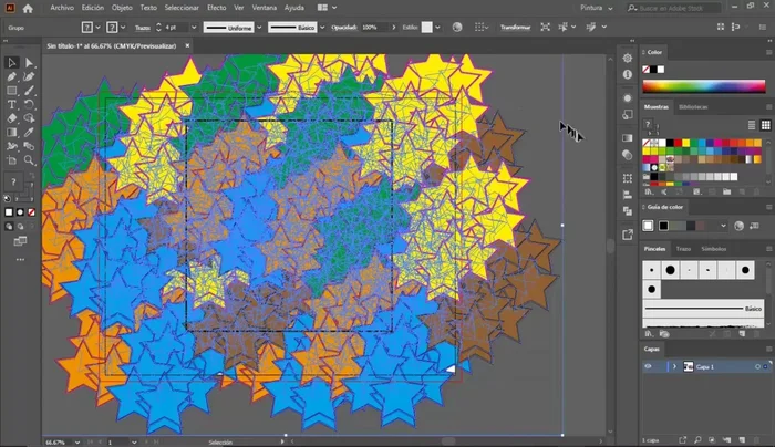 Seleccionar ambos (textura y figura).
