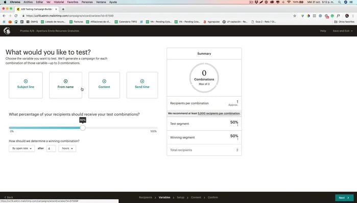 Define el tiempo para determinar el ganador (5 horas, 2 días, etc.).