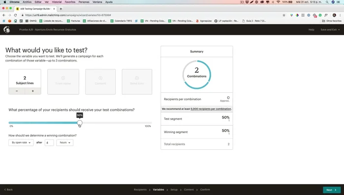 Define el tiempo para determinar el ganador (5 horas, 2 días, etc.).