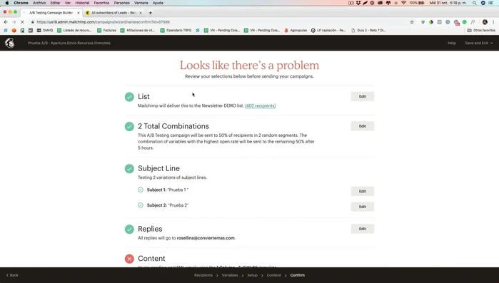 Edita el contenido de la plantilla según tus variantes.