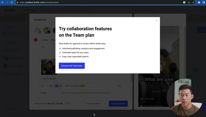 Programa o guarda tus publicaciones como borrador.
