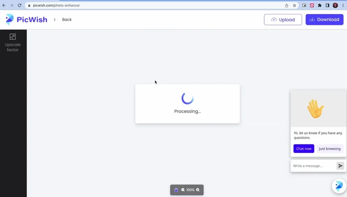 Accede a la página web Let's Enhance.
