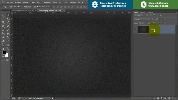 Crear guías en forma de cruz con la herramienta Regla (Control + R para activarlas).