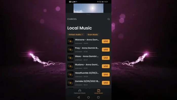 Una vez seleccionada, la pista se importará al proyecto.