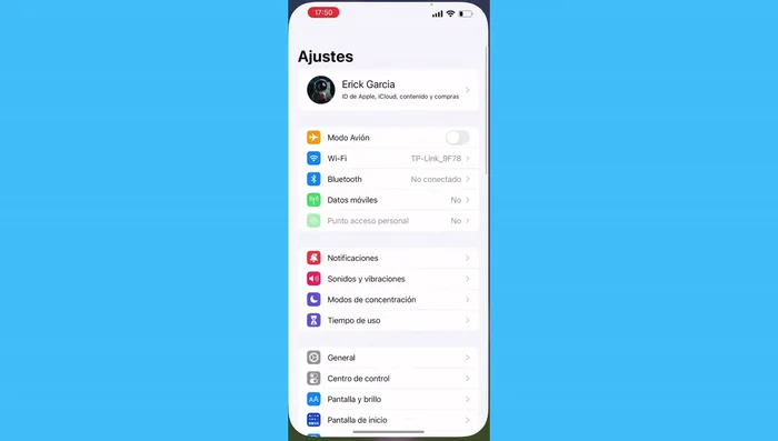 Selecciona 'Restablecer'.