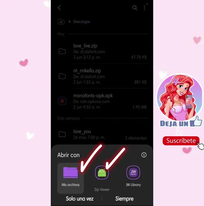 Extrae el archivo .zip de la fuente descargada.