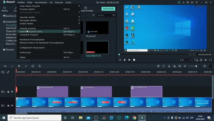 Guardar los cambios y cerrar Filmora para que surtan efecto.