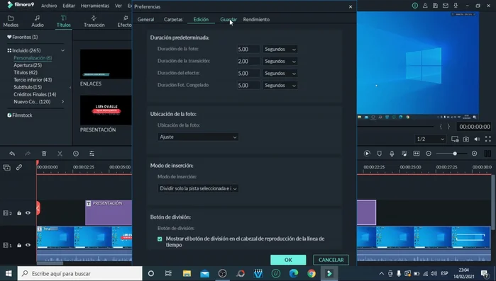 Guardar los cambios y cerrar Filmora para que surtan efecto.