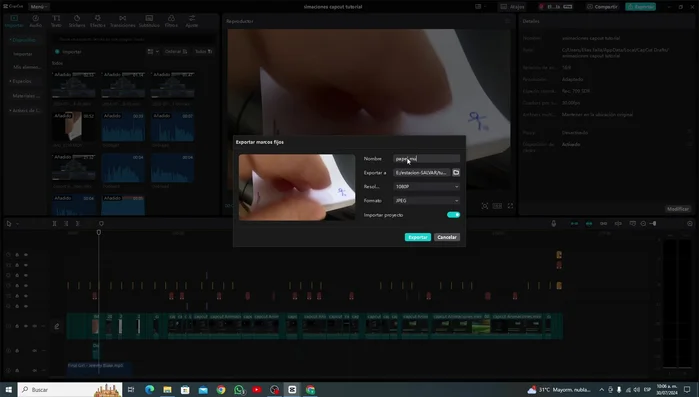 Elige el formato: PNG (sin pérdida de calidad) o JPG (con posible pérdida de calidad).