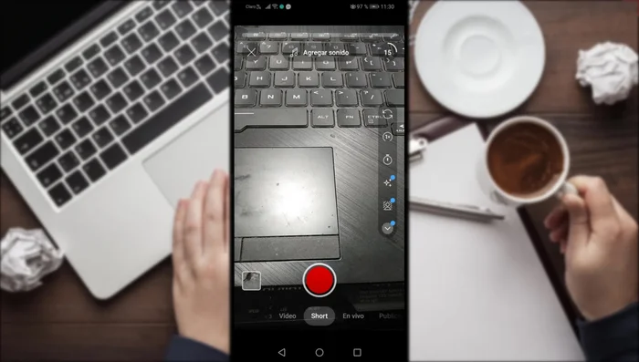 Pulsa el ícono del lápiz para comenzar a configurar tu directo.