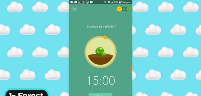 Planta un árbol virtual. Mientras te mantienes concentrado, el árbol crece.