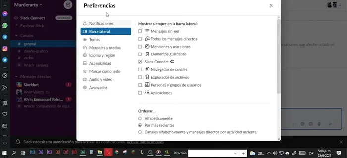 Ajusta el ancho de la barra lateral arrastrando el borde.