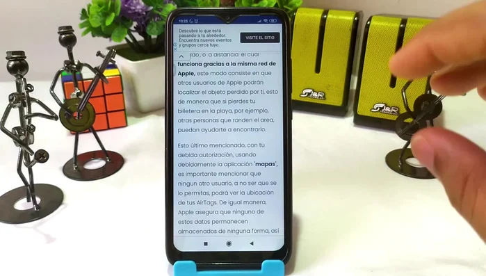Seleccionar el AirTag perdido en la pestaña de objetos.
