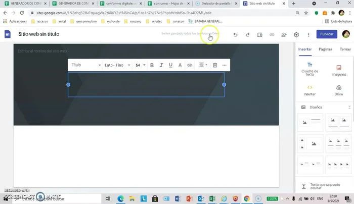 Escribir el nombre del sitio web (ej: "Danielle Consumos").