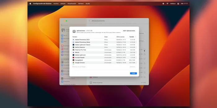 Revisar aplicaciones y eliminar las innecesarias