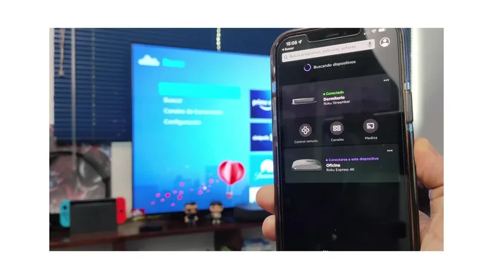 La aplicación se conectará automáticamente a tu Roku.