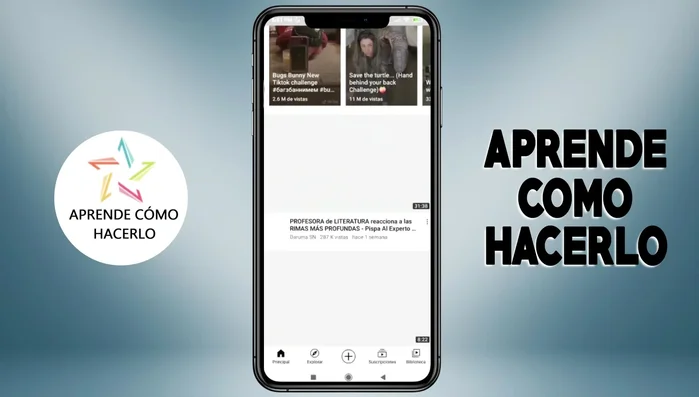 Busca el vídeo que quieres compartir en YouTube.