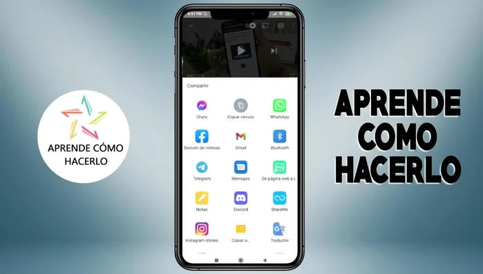 Selecciona el icono de WhatsApp en la lista de opciones de compartición.