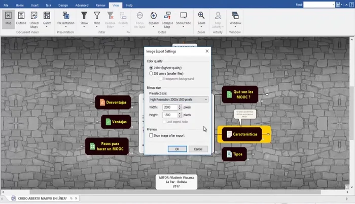 Ajustar la calidad y resolución.