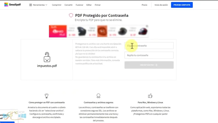 Repetir la contraseña para confirmar.