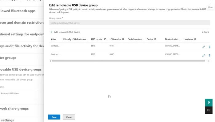 Grupos compartidos de red: Establecer diferentes restricciones para grupos de uso compartido de archivos.