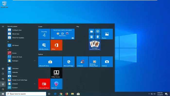 Acceder a la configuración (icono de ajustes o escribiendo 'Ajustes').