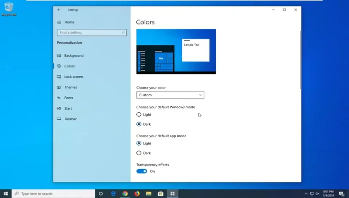 En 'Elige tu color', seleccionar la opción 'Elegir automáticamente un color de acento para mi fondo' (marcar la casilla).