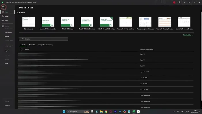 Buscar la pestaña 'Guardar' y hacer clic en 'Guardar AutoRecuperación'.