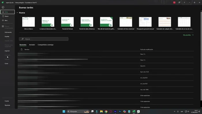 Buscar la pestaña 'Guardar' y hacer clic en 'Guardar AutoRecuperación'.