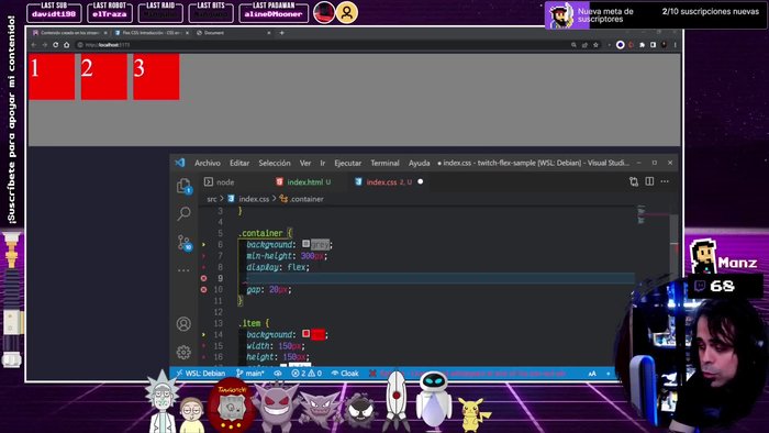 Valores de `justify-content`: `flex-start` (inicio), `flex-end` (final), `center` (centro), `space-between` (espacio entre ítems), `space-around` (espacio alrededor de los ítems).