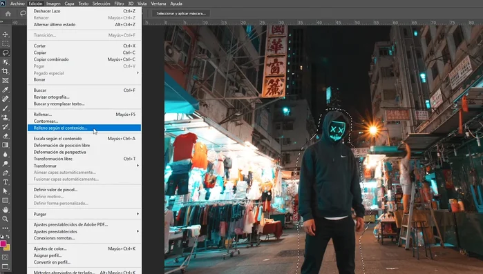 Deseleccionar (Ctrl+D o Cmd+D).