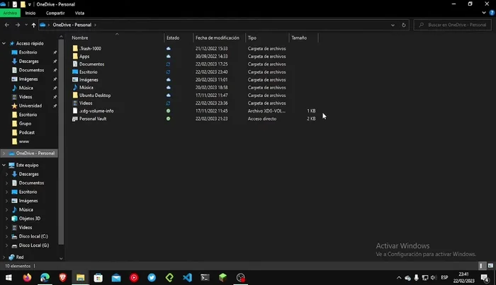 Confirma que deseas mover todos los archivos a la nueva ubicación.