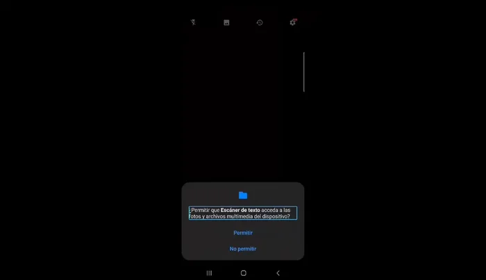 Permitir acceso a fotos y archivos multimedia.