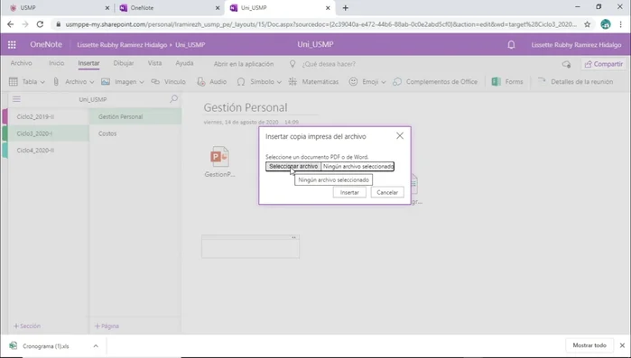 Seleccionar el archivo (Word o PDF).