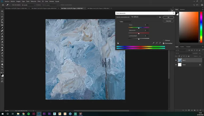 Utilizar la herramienta Tampón de Clonar para eliminar cualquier detalle llamativo que rompa la uniformidad.