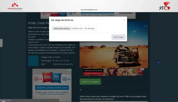 Subir la imagen y esperar a que cargue.