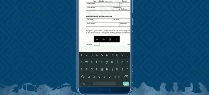 Ajusta el tamaño de la firma según sea necesario.
