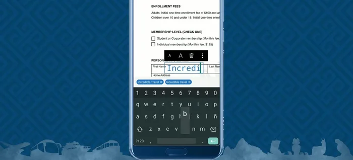 Selecciona opciones con una equis o un check.