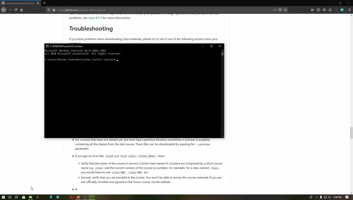 Instalar `coursera-dl` usando Pip: `pip install coursera-dl`