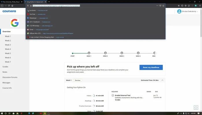 Escribe en la consola: `coursera-dl <URL_del_curso>` y presiona Enter.