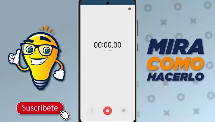 Pulsa el botón de grabar para comenzar la grabación.