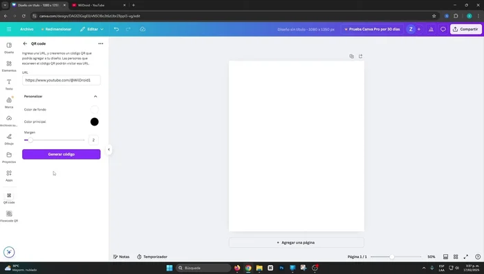 Busca 'QR' y selecciona la app 'Flow code QR'.