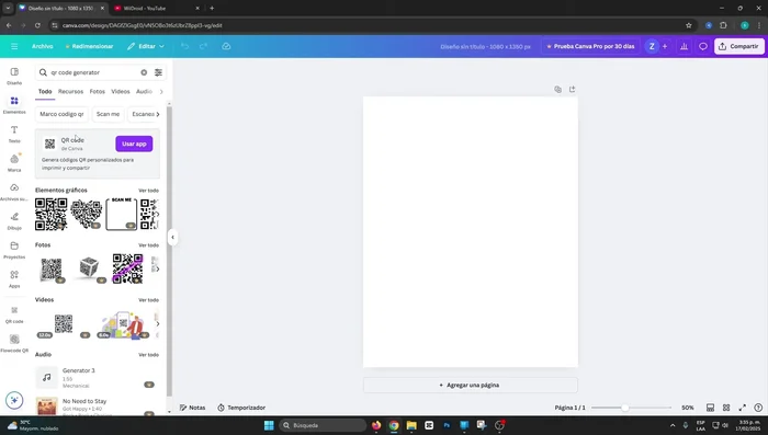 Selecciona 'QR code'.