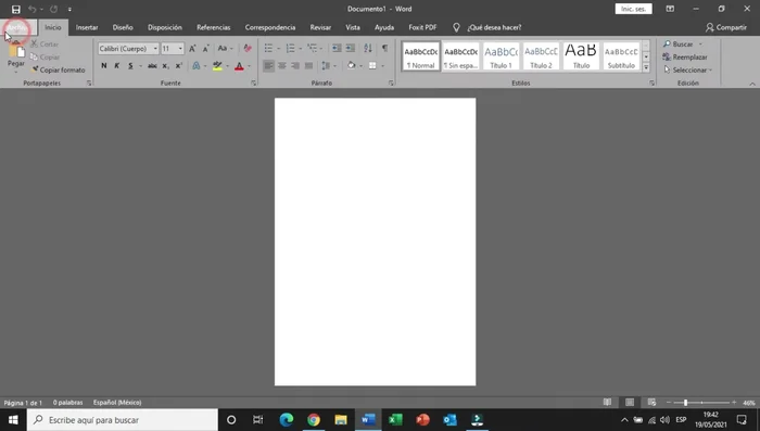 Ir a 'Archivo' y luego a 'Opciones'.